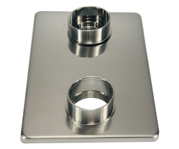 Caral verlengset afbouwdeel 2 weg geborsteld staal PVD