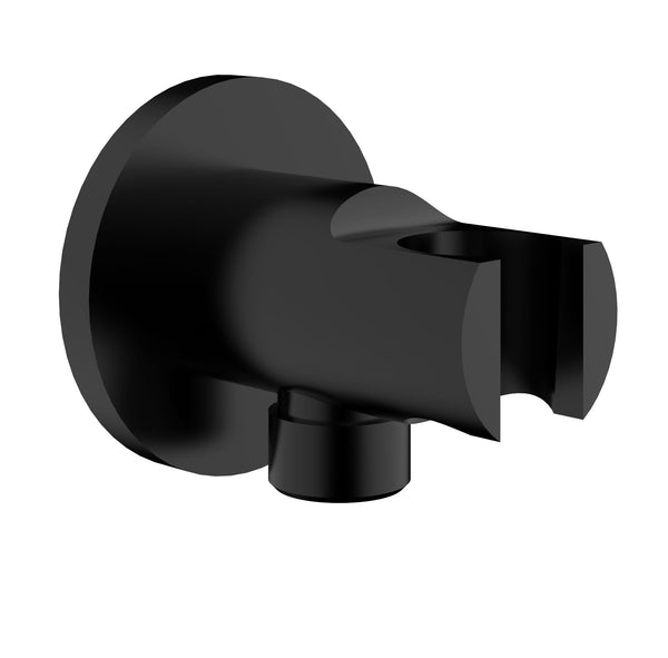Conexión de ducha de pared de lujo Wiesbaden + 1/2'' negro mate