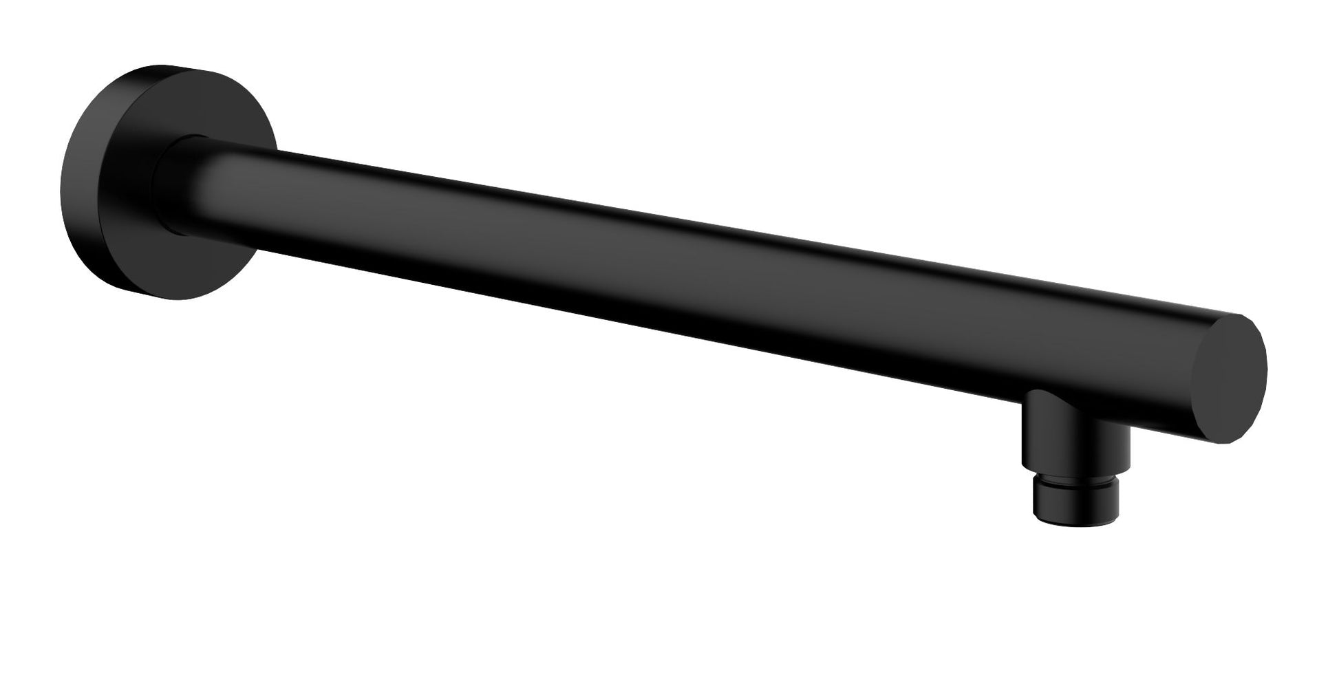UniMatch douchearm recht met muurbevestiging 45 cm mat zwart - WDtegels