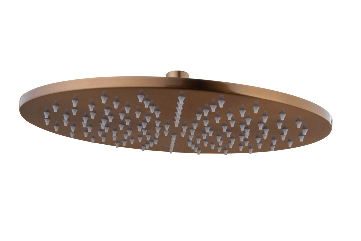 UniMatch hoofddouche rond 25 x 0,8 cm geborsteld brons koper PVD