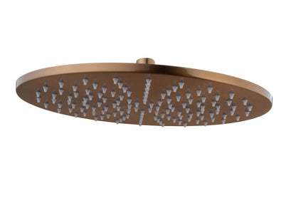 UniMatch hoofddouche rond 25 x 0,8 cm geborsteld brons koper PVD - WDtegels