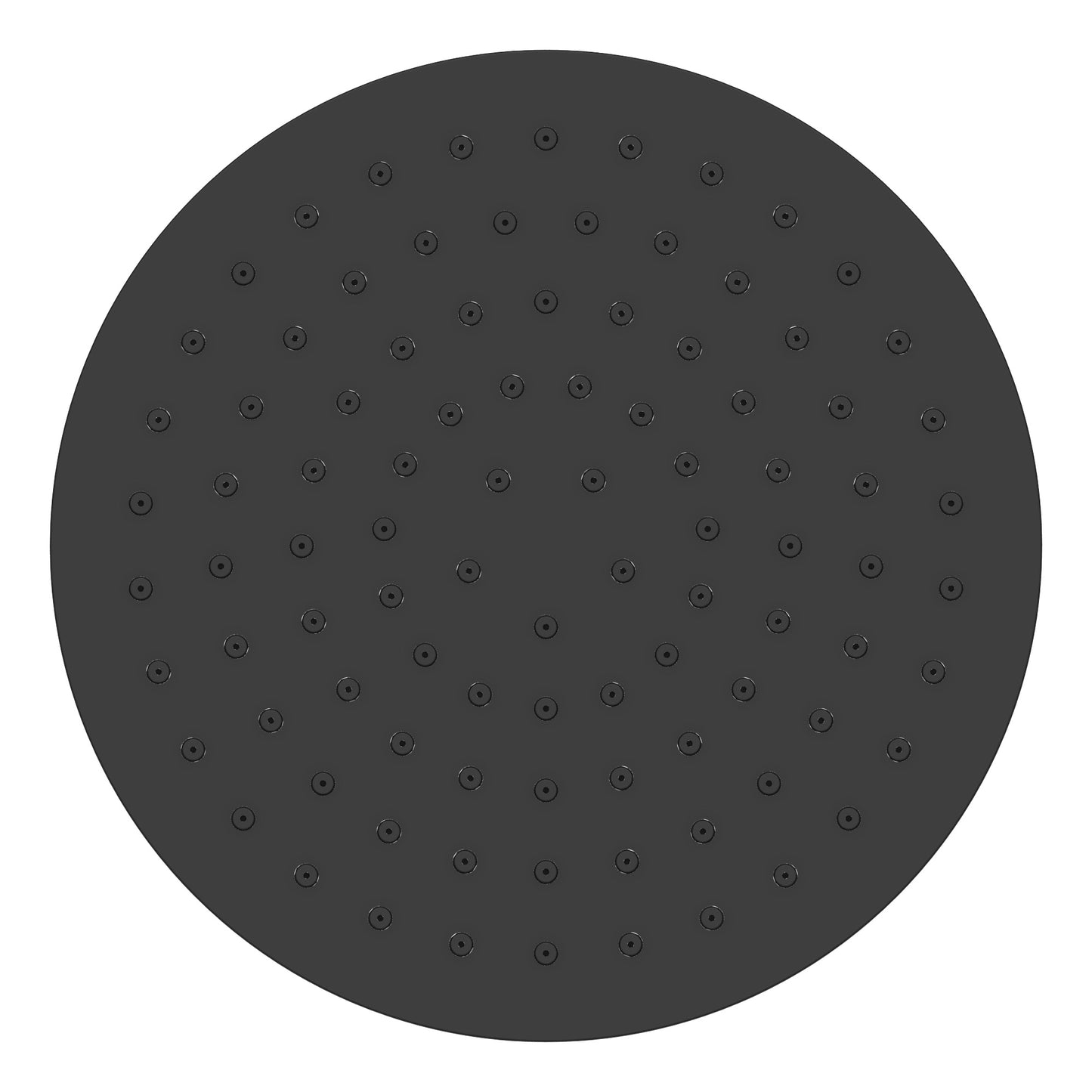 UniMatch hoofddouche rond 20 x 1,2 cm mat zwart