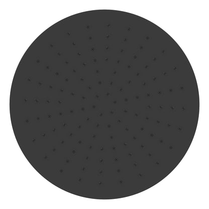 UniMatch hoofddouche rond 30 x 0,8 cm mat zwart