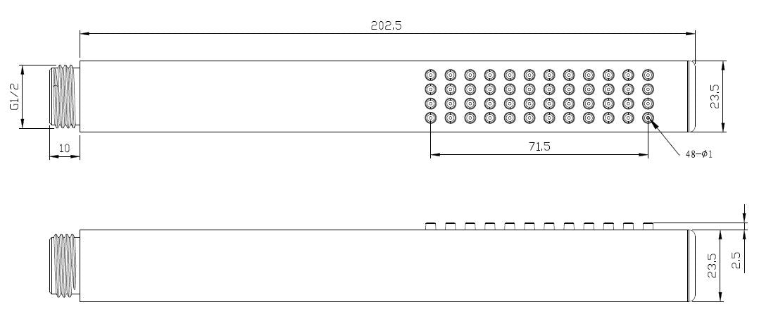 Caral staafhanddouche zwart 8719323038493