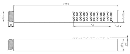 Wiesbaden mat-zwart messing handdouche rond 1/2''