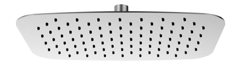 Wiesbaden UFO ovale hoofddouche 300x200x2 geborsteld staal - WDtegels
