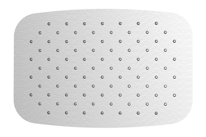 Wiesbaden UFO ovale hoofddouche 300x200x2 geborsteld staal - WDtegels
