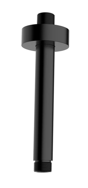 Wiesbaden luxury shower arm round ceiling mount 15cm matte black