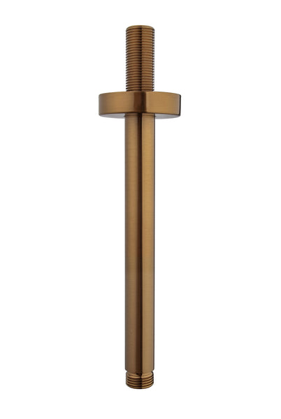 UniMatch shower arm with ceiling mount 20 cm brushed bronze copper PVD