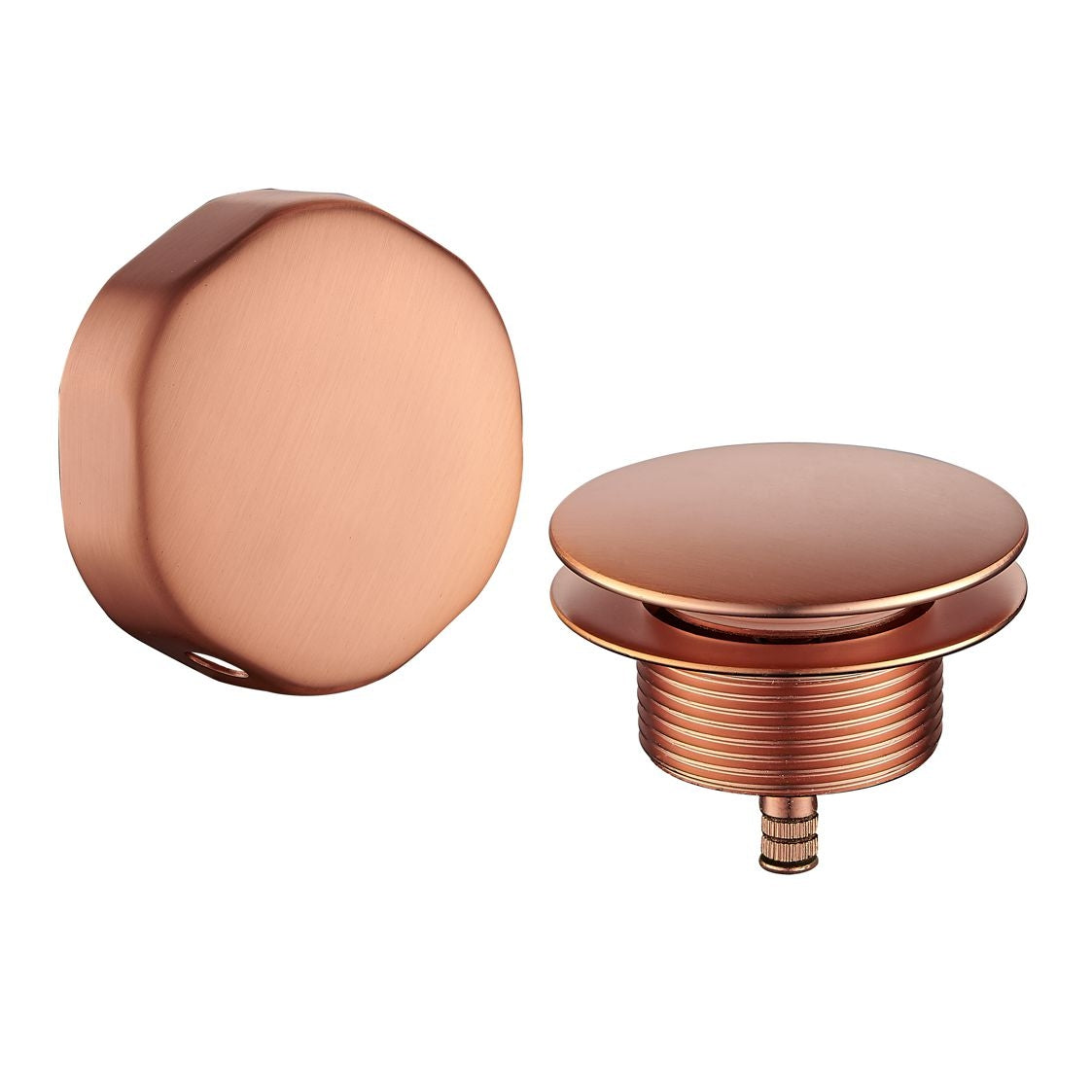 Caral badafvoer en overloopcombinatie afbouwset koper 8719956084478