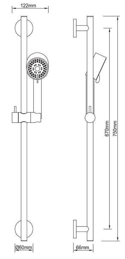 Wiesbaden Cadans luxury sliding bar set complete gunmetal
