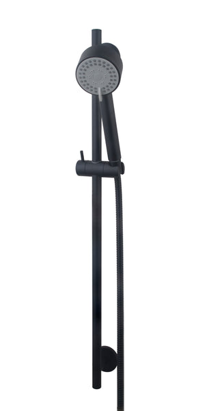 Wiesbaden Cadans luxe glijstangset compleet mat-zwart