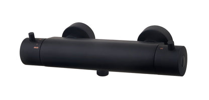 Caral Cool Touch thermostatische douchemengkraan 15 cm zwart