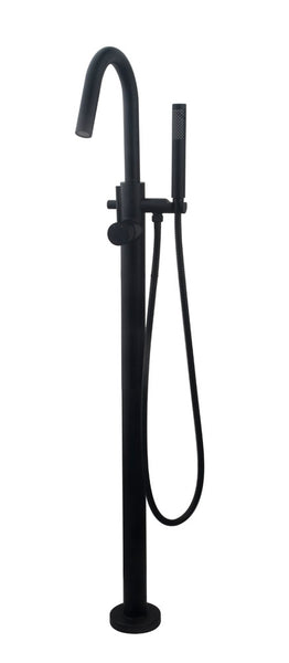 Wiesbaden Caral freestanding bath mixer tap, completely matt black