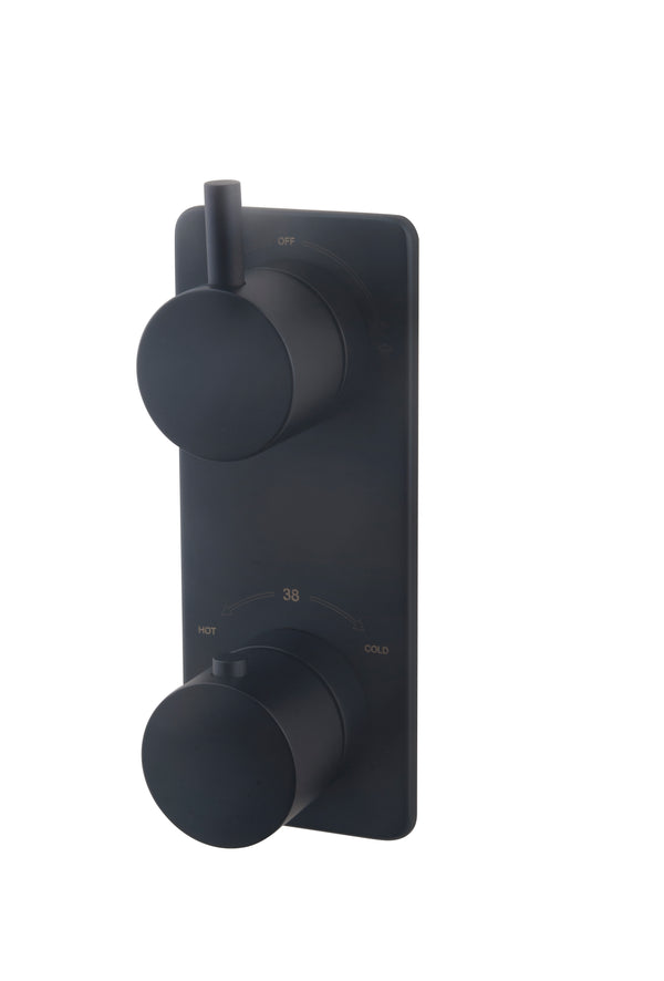 Rivaro built-in thermostat 2-way matt black