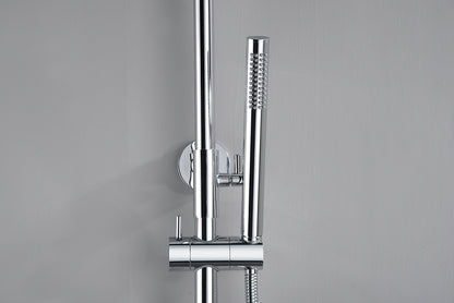 Ribbd thermostatische regendoucheset | Opbouw | Chroom - WDtegels