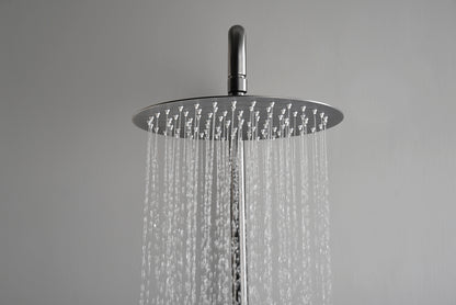 Ribbd thermostatische regendoucheset opbouw gunmetal PVD - WDtegels