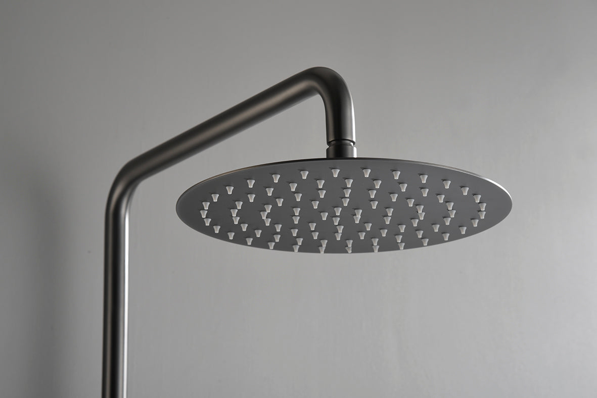 Ribbd thermostatische regendoucheset | Opbouw | Gunmetal PVD - WDtegels