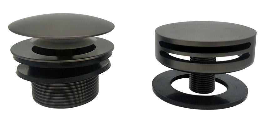 Caral afbouwdeel rond badafvoer met vulfunctie gunmetal
