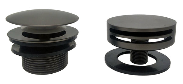 Caral afbouwdeel rond badafvoer met overloop en vulfunctie | Gunmetal