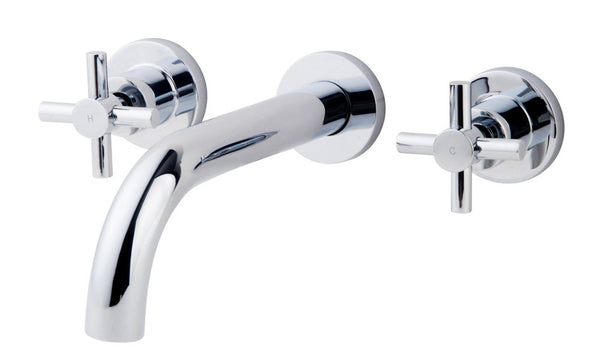 Wiesbaden Cross 2-button washbasin trim piece chrome