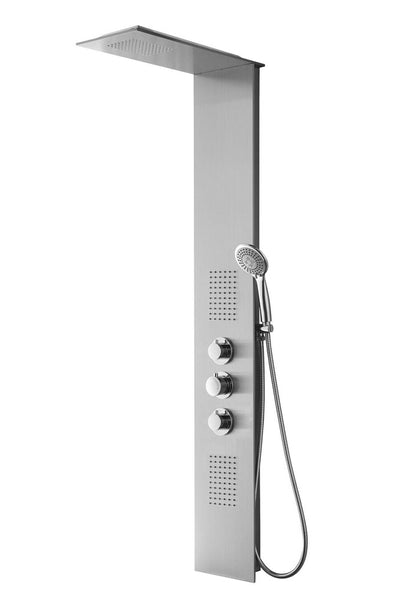 Columna de ducha de acero inoxidable + grifo térmico Wiesbaden Ontario