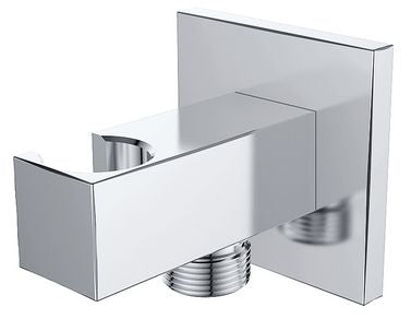 Wiesbaden luxe muur doucheaansluiting+opsteek vierkant 1/2'' | Chroom
