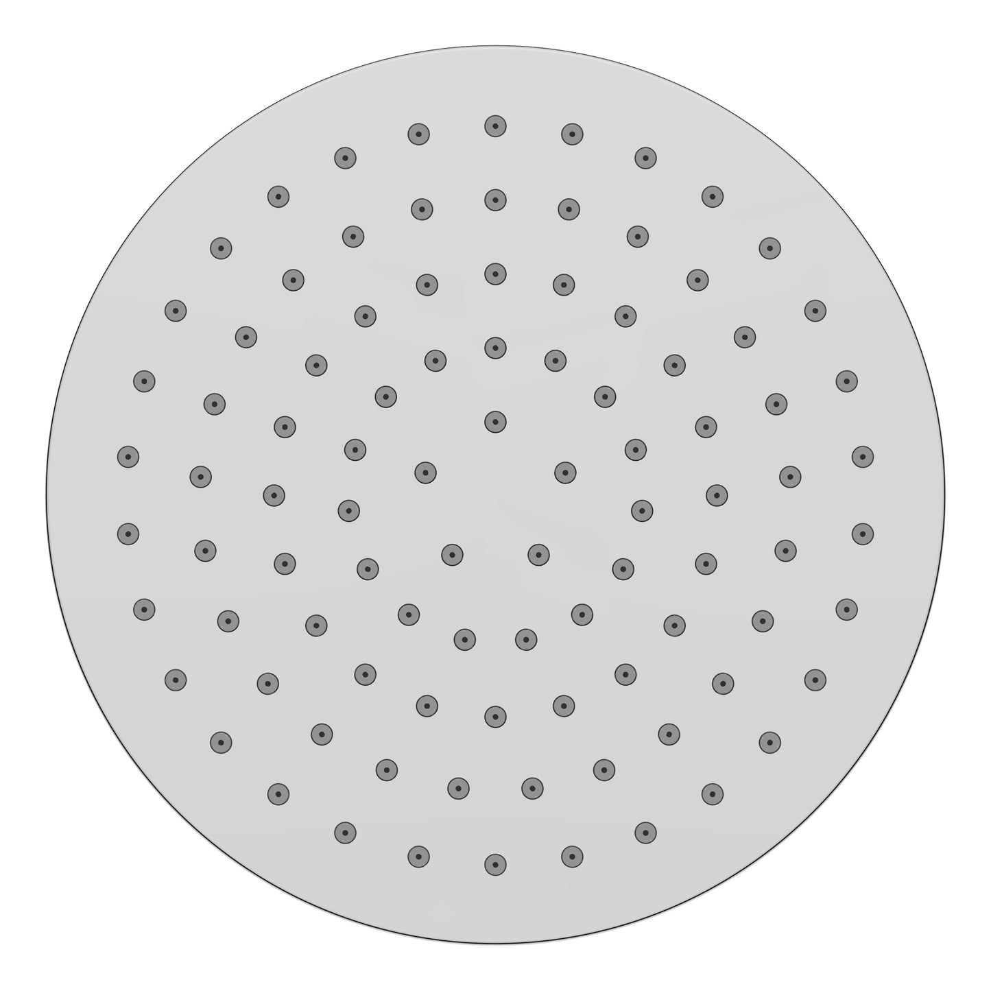 UniMatch hoofddouche rond 20 x 1,2 cm chroom