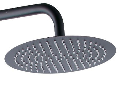 Twenty eco thermostatische regendoucheset | Opbouw rond | Mat zwart - WDtegels