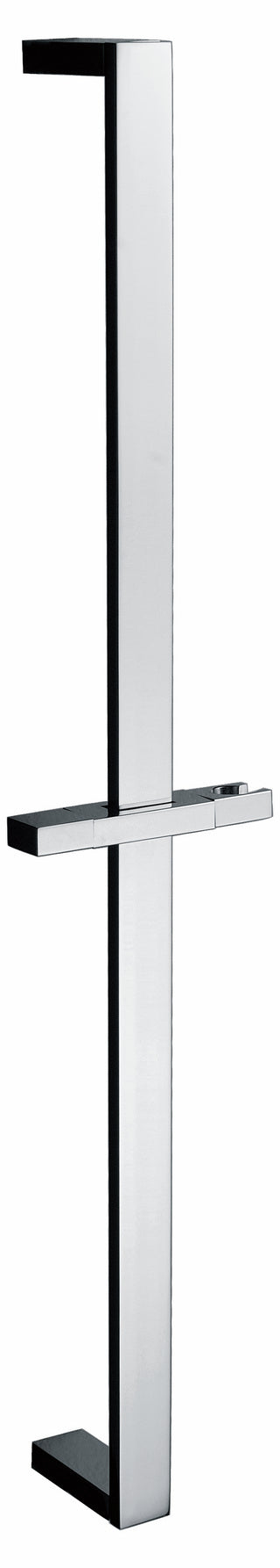 Wiesbaden chroom messing glijstang+glijstuk vierkant | 70cm
