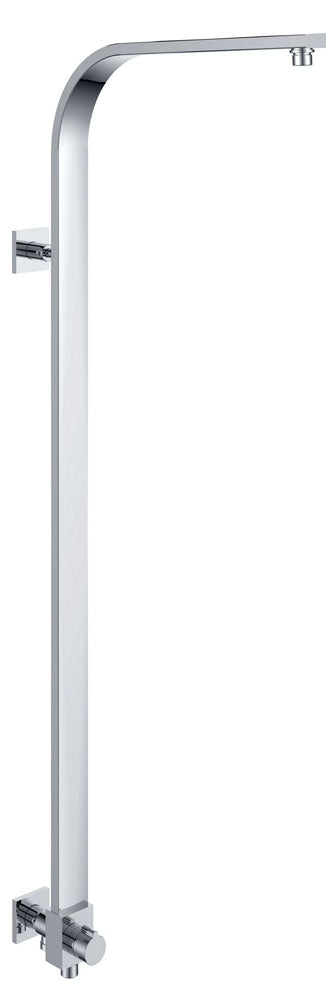 Wiesbaden chr. mess. luxe douchestang+ omstelknop | 4.5x100cm