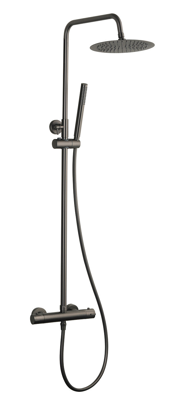 Sen eco thermostatische regendoucheset | Opbouw | Gunmetal