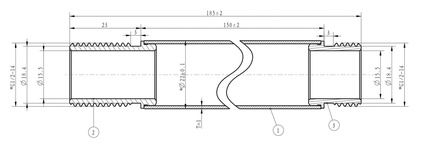 Wiesbaden luxury shower arm round ceiling mount 15cm chrome