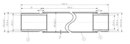 Wiesbaden luxury shower arm round ceiling mount 15cm chrome