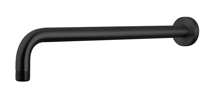 UniMatch douchearm met muurbevestiging 45 cm mat zwart - WDtegels