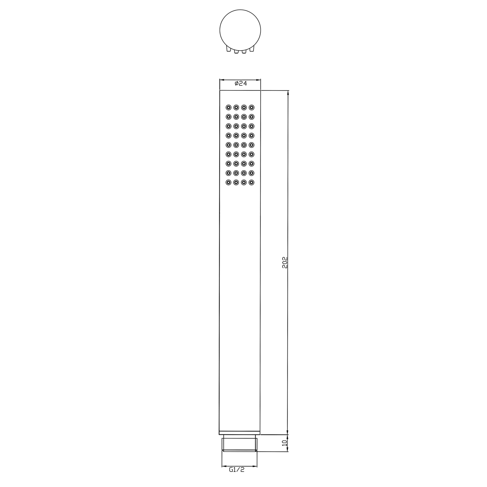 UniMatch glijstangset compleet met staafhanddouche 1 stand | Chroom | 75cm - WDtegels