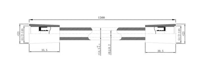 UniMatch glijstangset compleet met staafhanddouche 1 stand | Chroom | 75cm - WDtegels