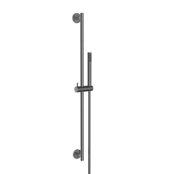 UniMatch glijstangset compleet met staafhanddouche 1 stand | Gunmetal | 75cm