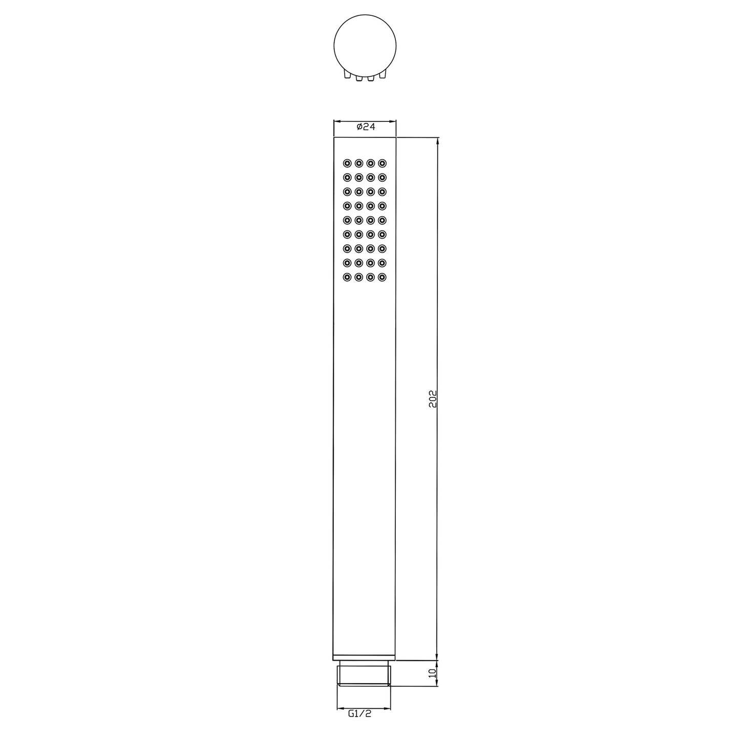 UniMatch glijstangset compleet met staafhanddouche 1 stand | Gunmetal | 75cm - WDtegels