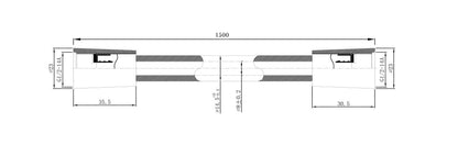 UniMatch glijstangset compleet met staafhanddouche 1 stand | Geborsteld brons koper | 75cm - WDtegels