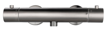 Rio thermostatische douchemengkraan 12 cm geborsteld staal - WDtegels