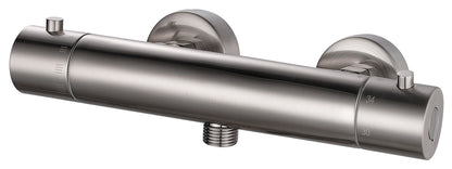Wiesbaden Rio thermostatische douchemengkraan | 12cm | Geborsteld staal - WDtegels