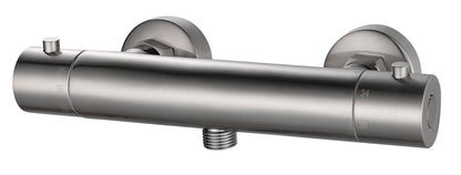 Rio thermostatische douchemengkraan 15 cm geborsteld staal - WDtegels