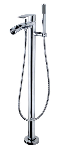 Wiesbaden Lima freestanding bath mixer waterfall complete chrome