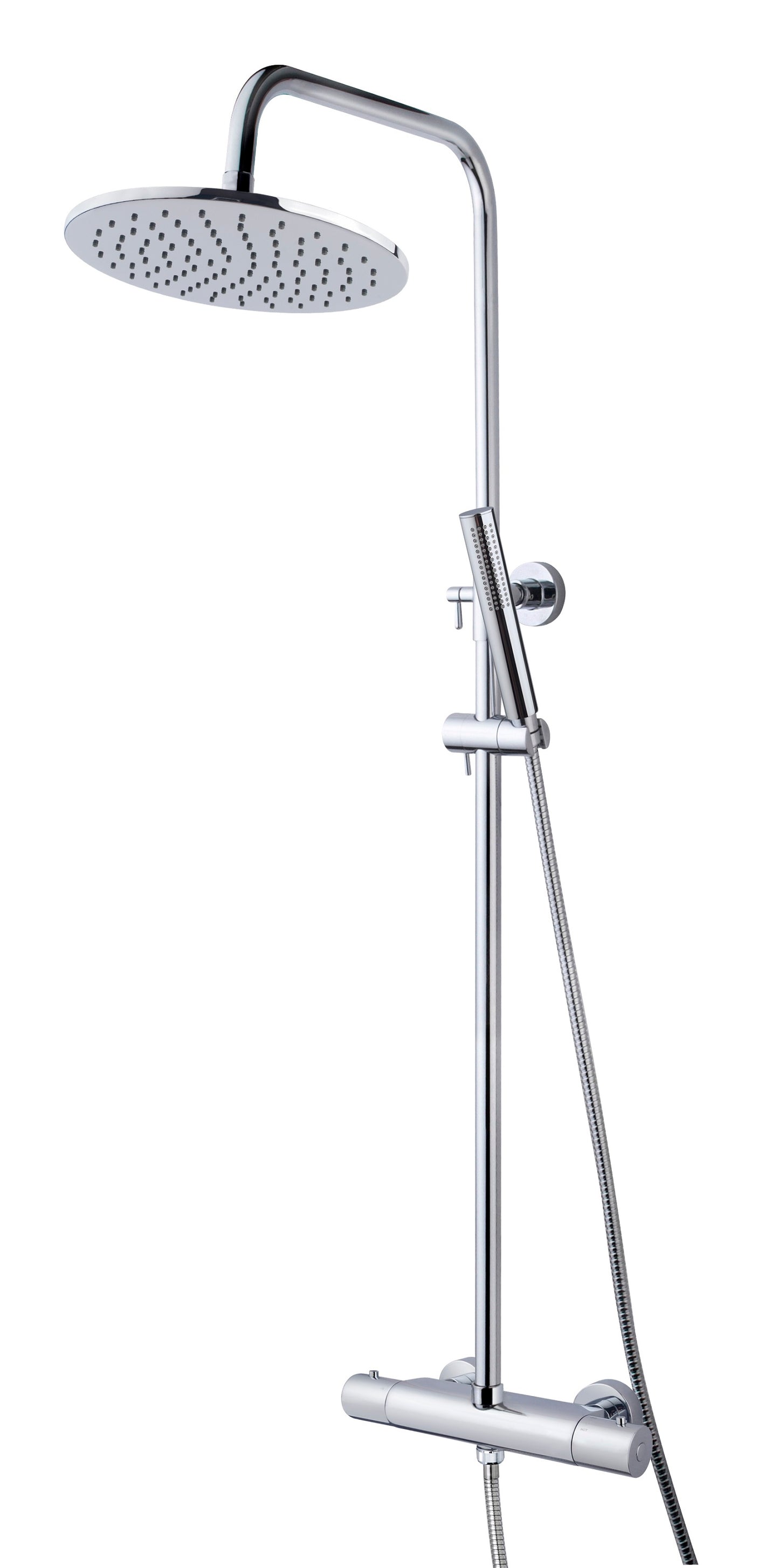 Caral thermostatische regendoucheset opbouw chroom - WDtegels