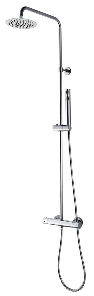 Caralda Eco thermostatische regendoucheset | Opbouw | Chroom