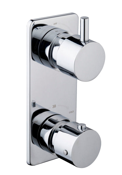 Wiesbaden Caral inbouw 2-wegs douchethermostaat rond chroom