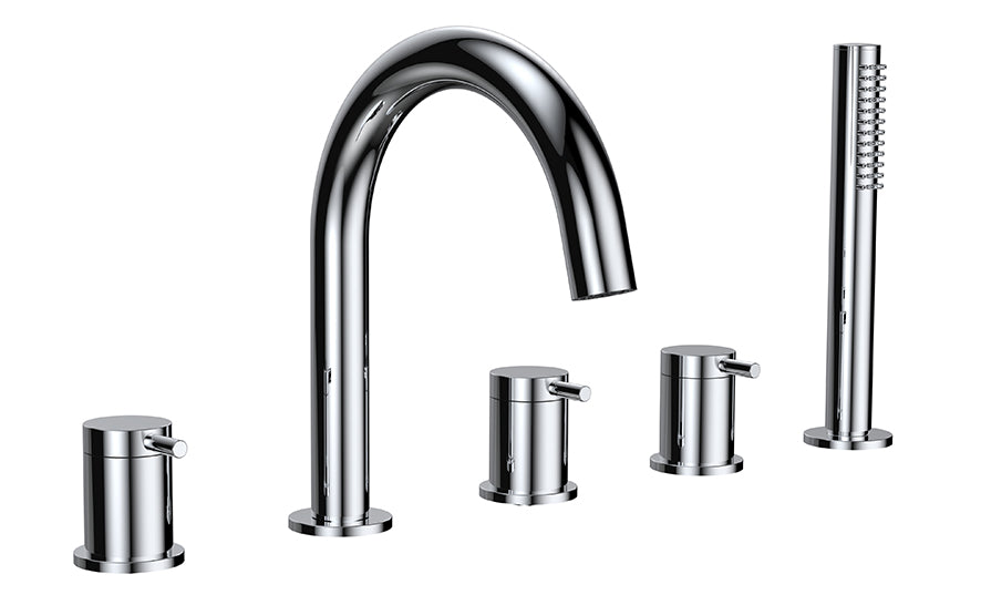 Caral badrandcombinatie 5 gats chroom - WDtegels