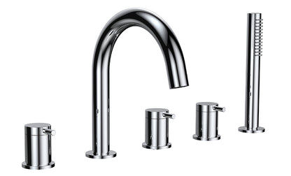 Caral badrandcombinatie 5 gats chroom - WDtegels