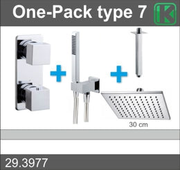 Wiesbaden one-pack inbouwthermostaatset vierk.type 7 (30cm)